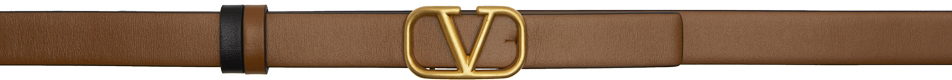 Valentino Garavani Reversible Brown & Black VLogo Belt