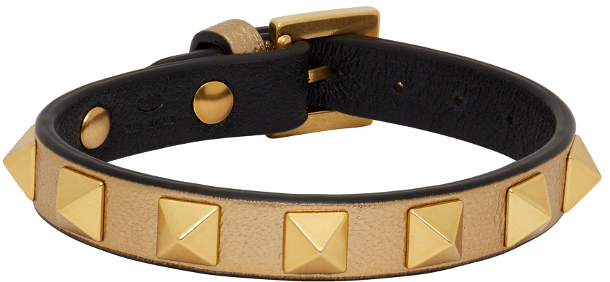 Valentino Garavani Leather Rockstud Bracelet
