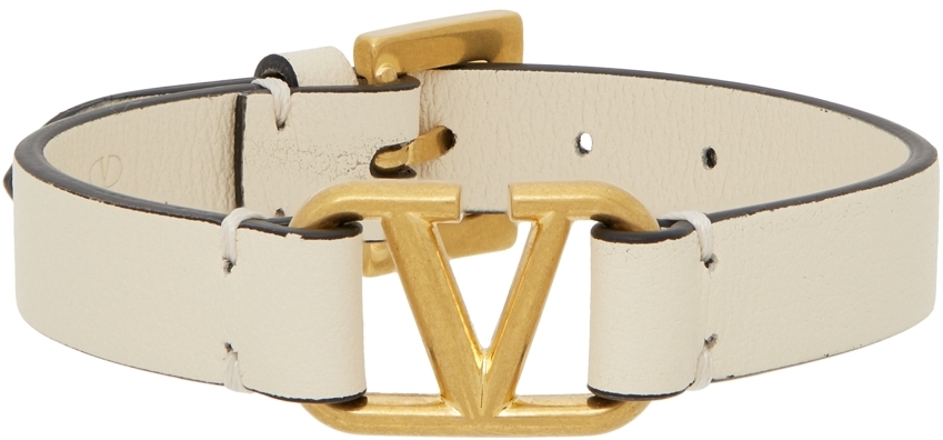 Valentino Garavani Calfskin VLogo Bracelet