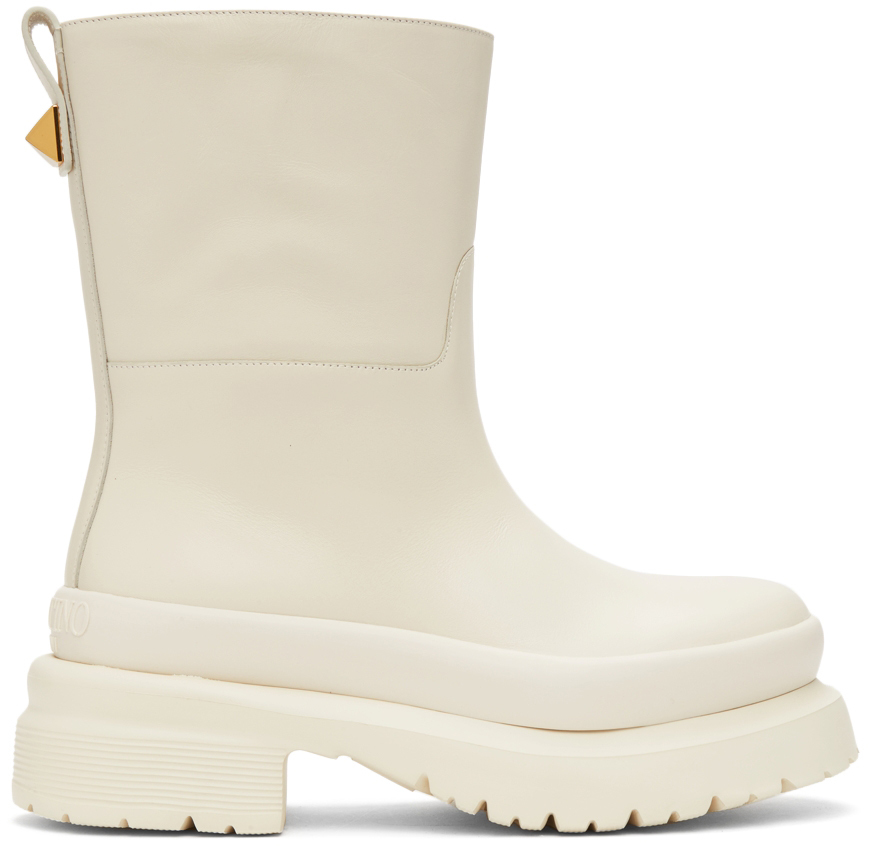 Off-White Roman Stud Ankle Boots