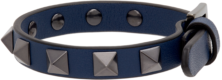 Valentino Navy Valentino Garavani Rockstud Bracelet