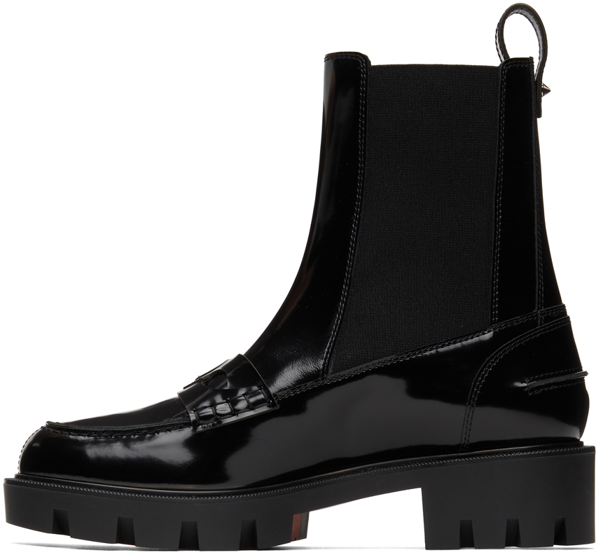 Christian Louboutin Black Montezu Lug Ankle Boots