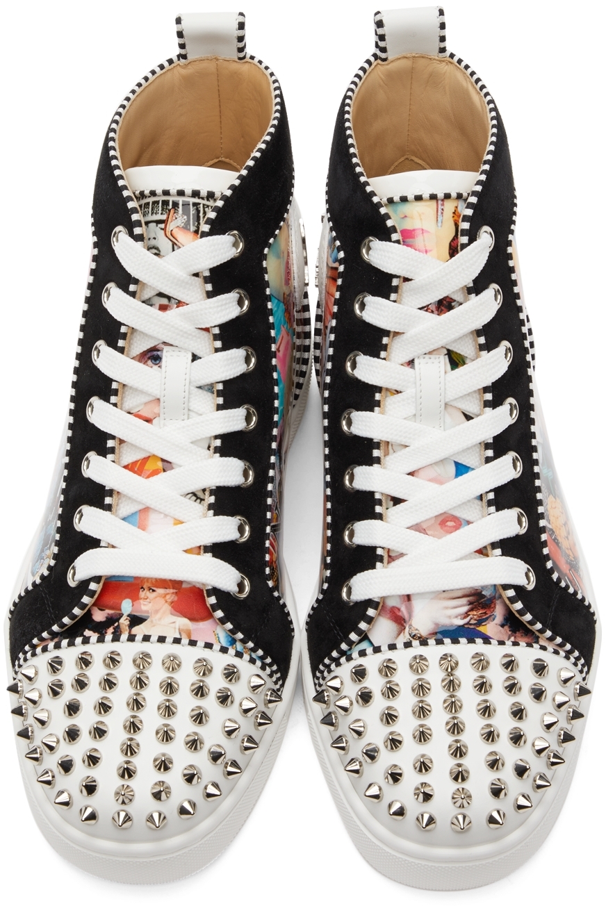 Christian Louboutin Lou Spikes Orlato Flat Suede Sneakers – Swankysaks