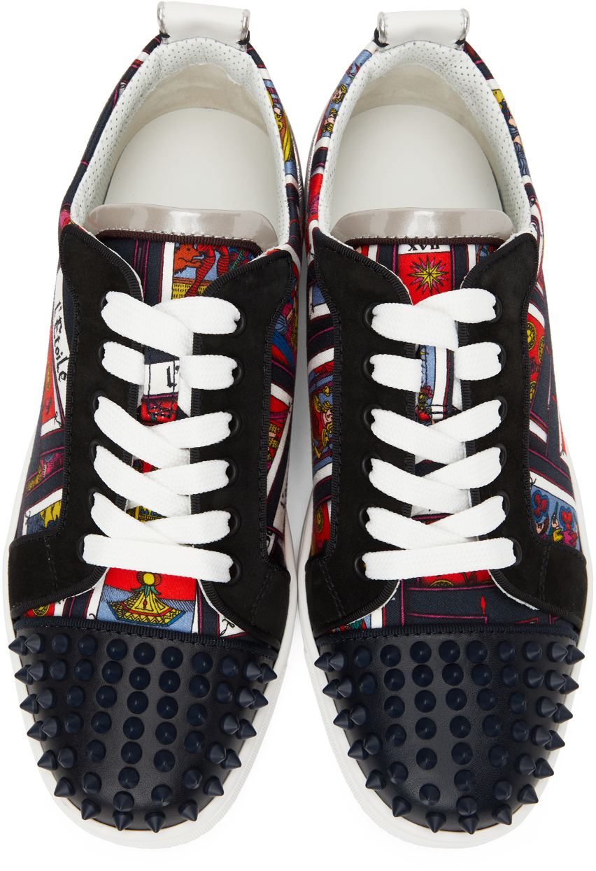 Christian Louboutin Multicolor Ginzana Lou Spikes Orlato High-Top Snea –  BlackSkinny