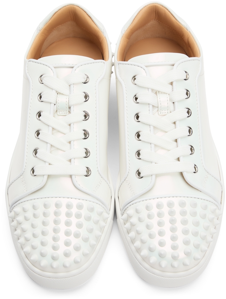 Christian Louboutin - Louis Orlato Spikes Iridescent Leather High-Top  Sneakers - Blue Christian Louboutin