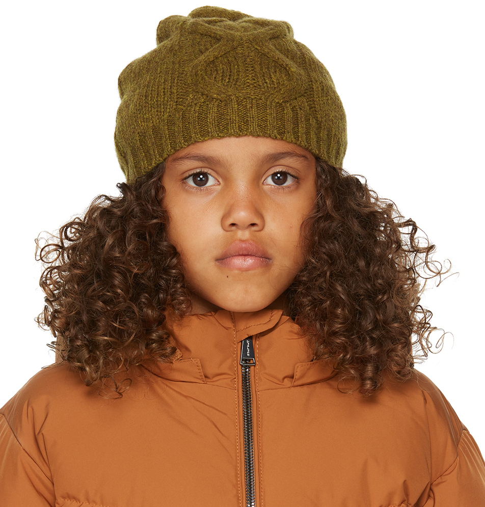 Ssense Fille Accessoires Gants Mitaines contrastées brun clair et orange Enfant 