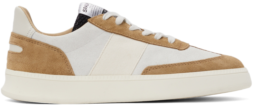 Spalwart Tan & Off-White Suede Smash Low (WS) Sneakers
