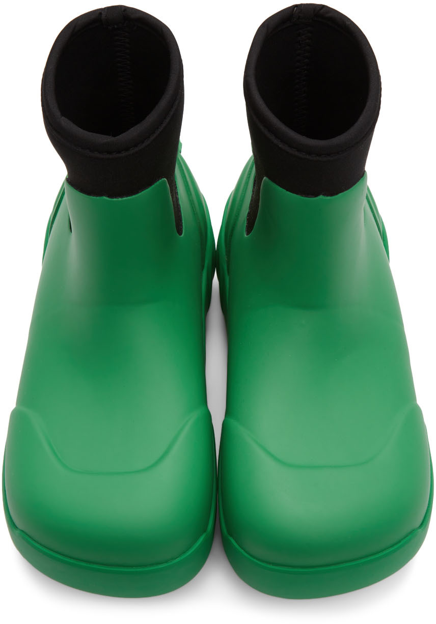 AMBUSH Green Rubber Boots | Smart Closet