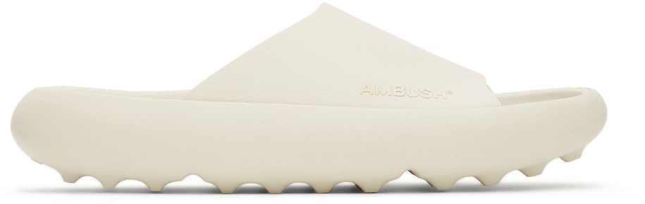 AMBUSH Off-White Logo Flat Sandals