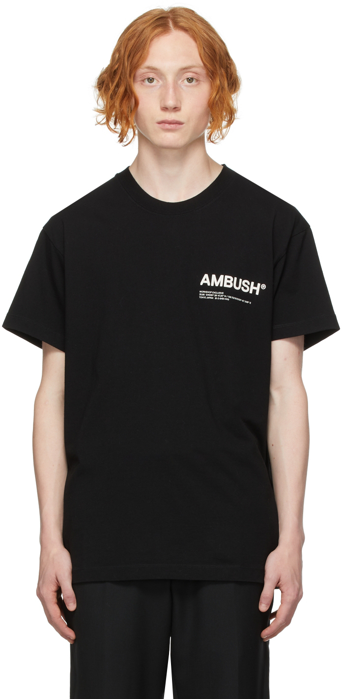 Cirkel Fæstning skuffet Black Jersey 'Workshop' T-Shirt by AMBUSH on Sale
