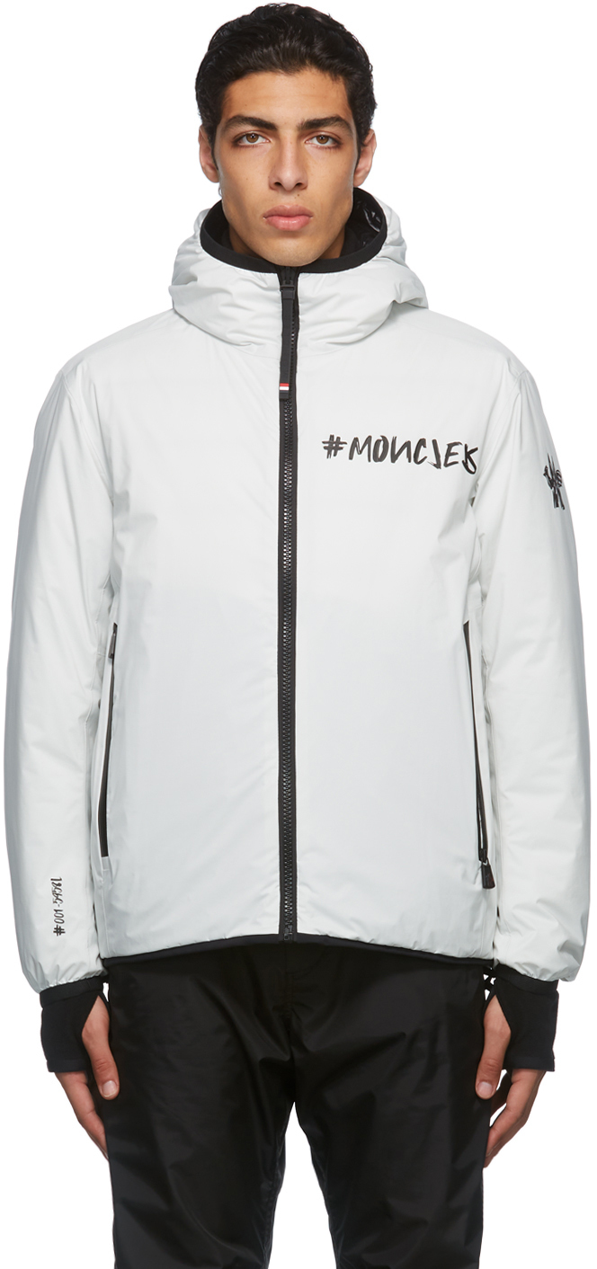 Moncler Grenoble: Reversible White Down Barsac Jacket | SSENSE