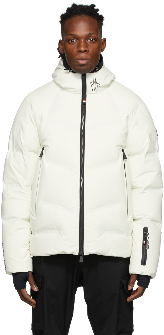 Moncler Grenoble Off-white Down Arcesaz Jacket In 04a Beige | ModeSens