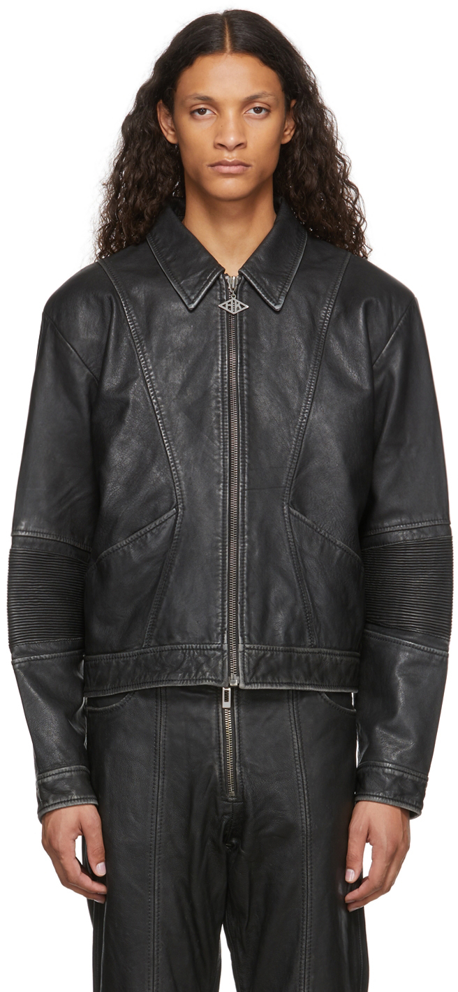Han Kjobenhavn Black Cropped Leather Jacket