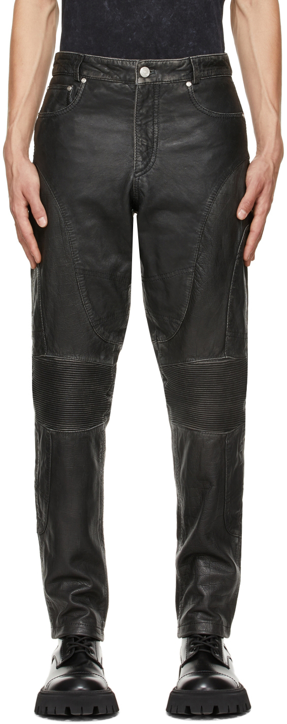 Han Kjobenhavn: Black Leather Pants | SSENSE Canada