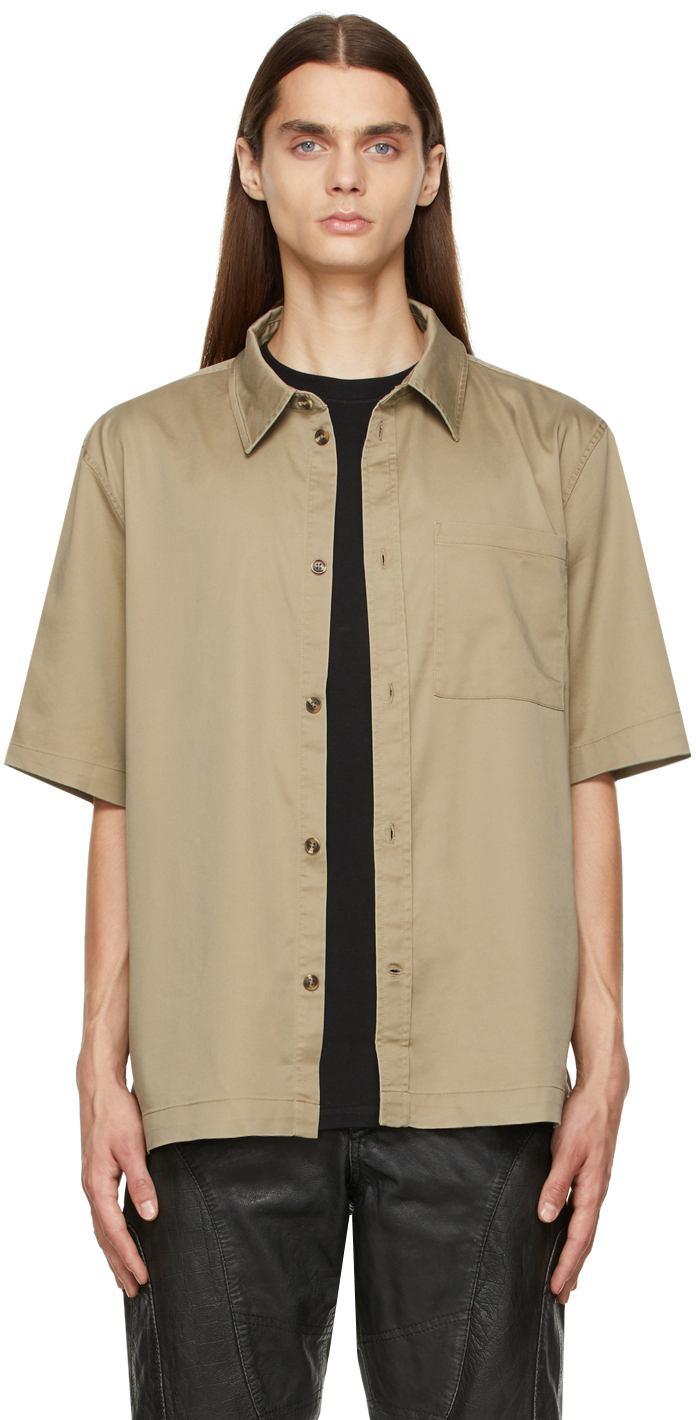 Han Kjobenhavn Khaki Boxy Short Sleeve Shirt