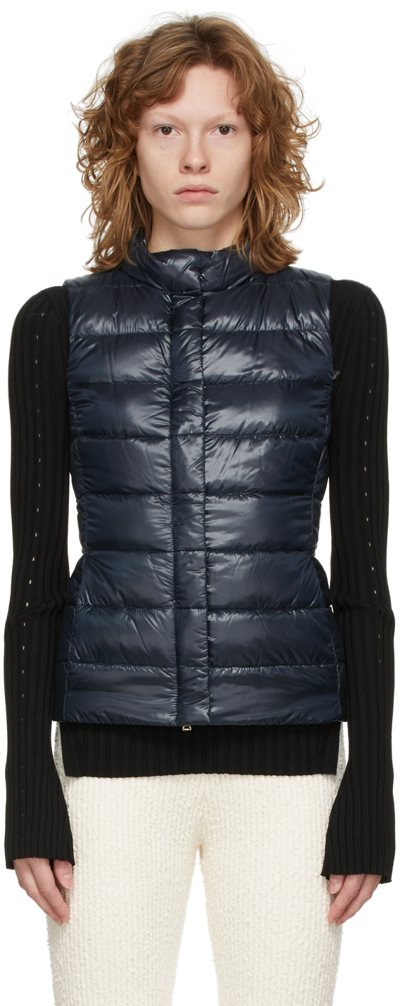 Herno: Navy Down Guilia Vest | SSENSE UK