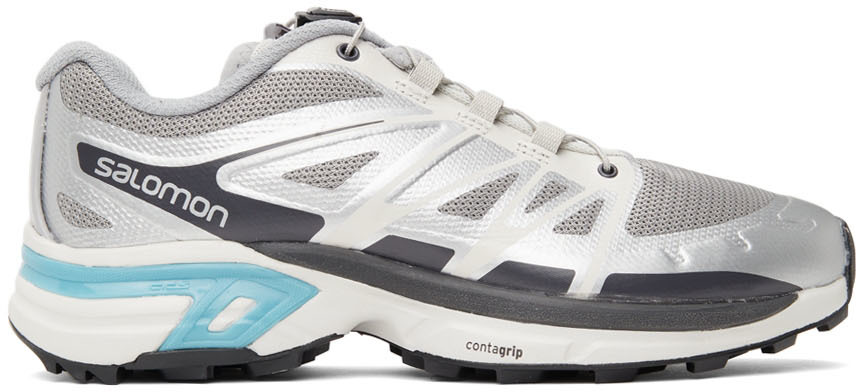 Salomon White & Grey Xt-Wings 2 Advanced Sneakers - 415776