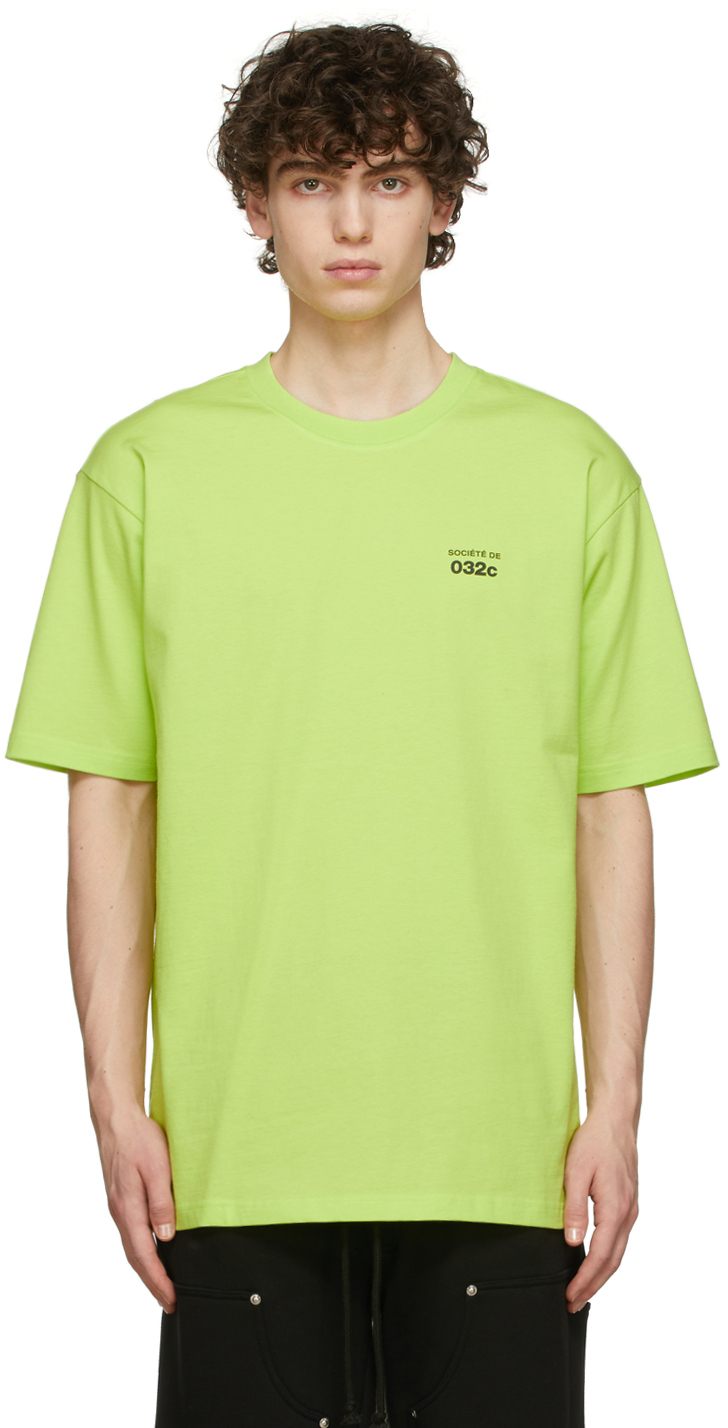 032c: SSENSE Exclusive Green Logo T-Shirt | SSENSE