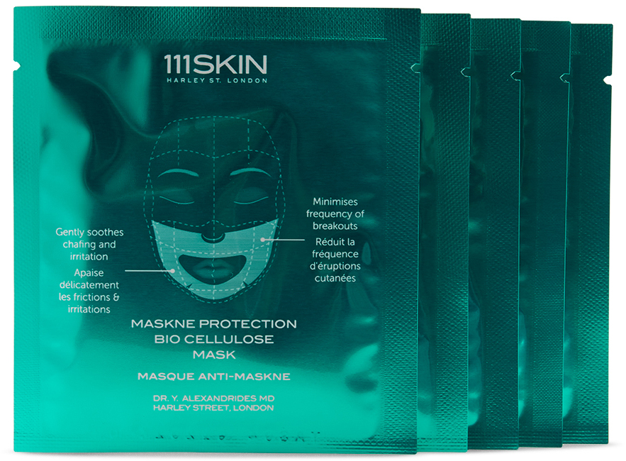 111 Skin Five Pack Maskne Protection Bio Cellulose Masks 10 mL
