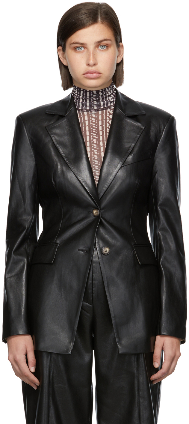 nanushka leather jacket