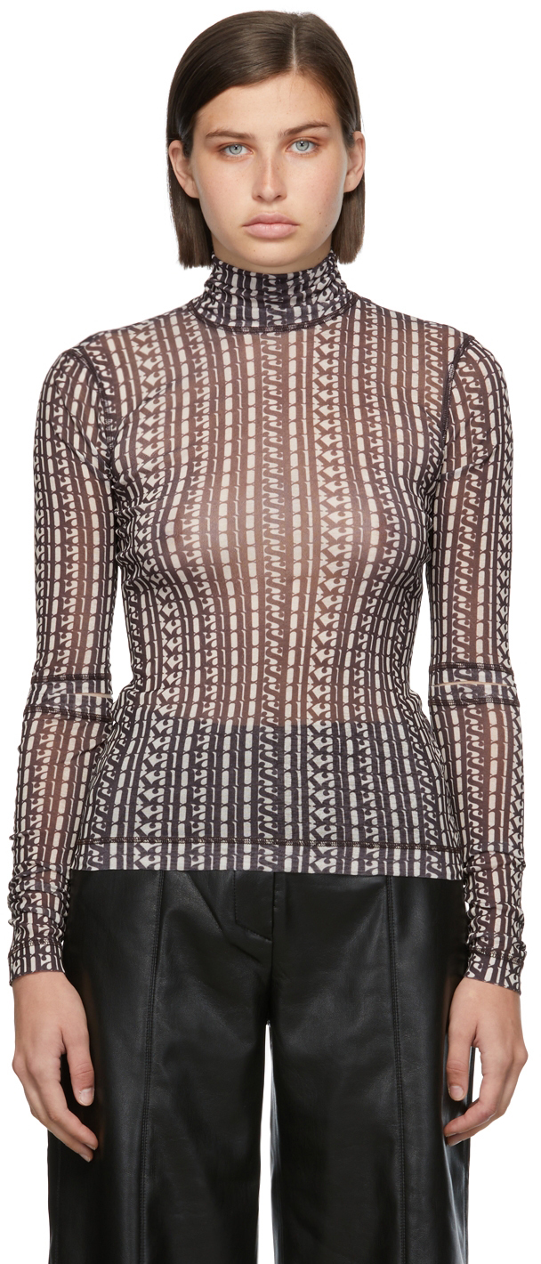 White \u0026 Black Logo Larson Turtleneck 