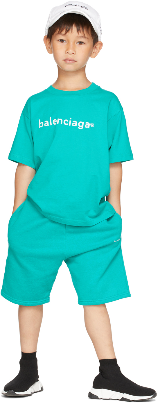 Drastisk festspil hardware Kids Blue Logo T-Shirt by Balenciaga Kids on Sale