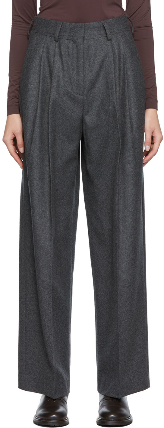 House of Dagmar Grey Valentina Flannel Trousers