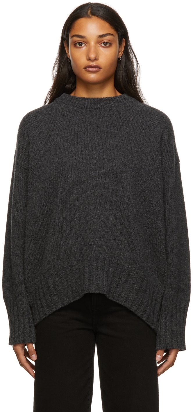House of Dagmar Gray Mazzy Knitted Crewneck