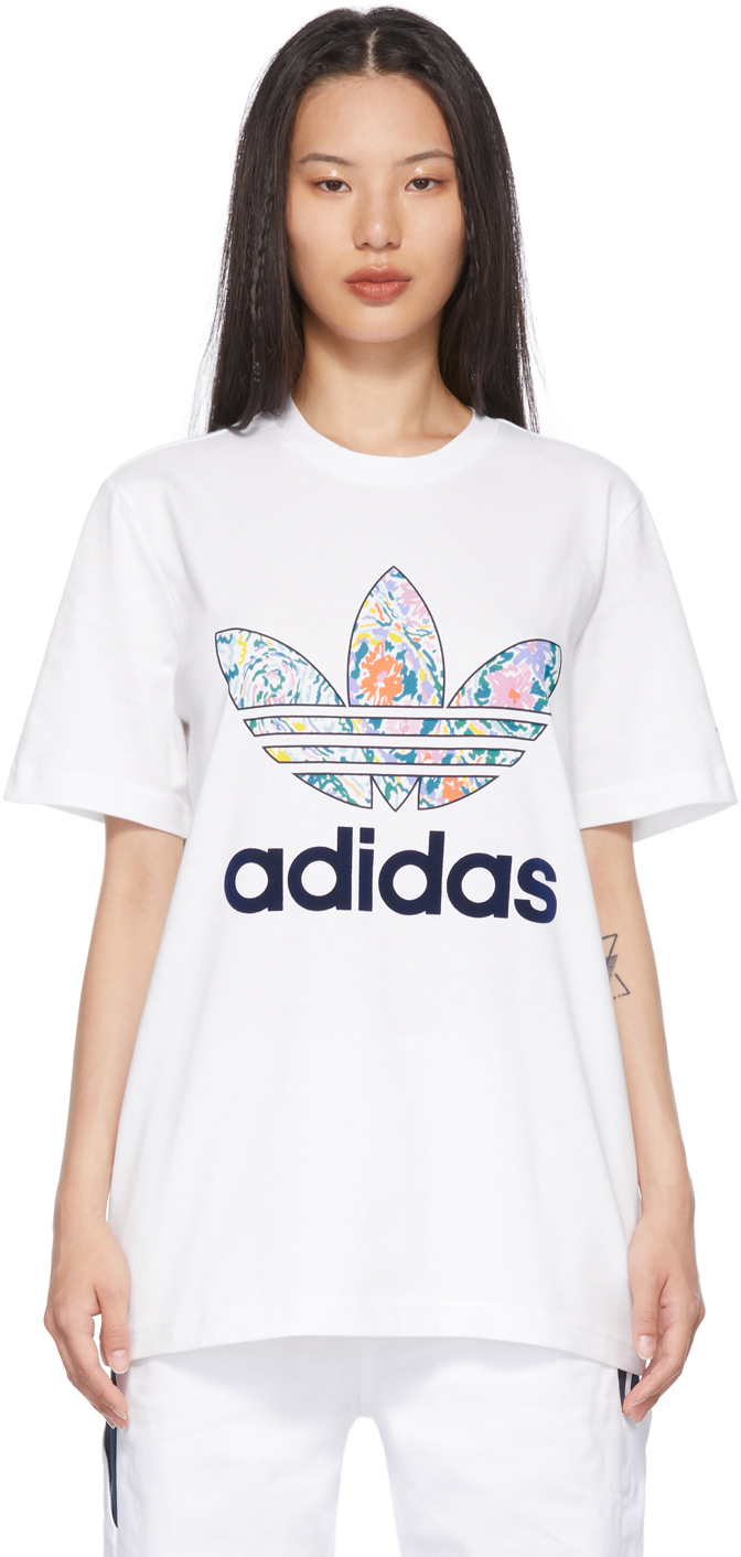 floral adidas tee
