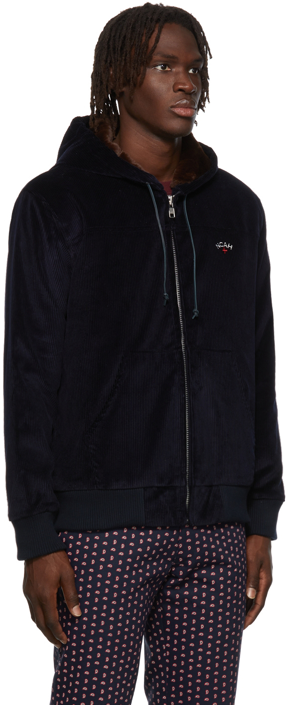 Corduroy jacket with hood