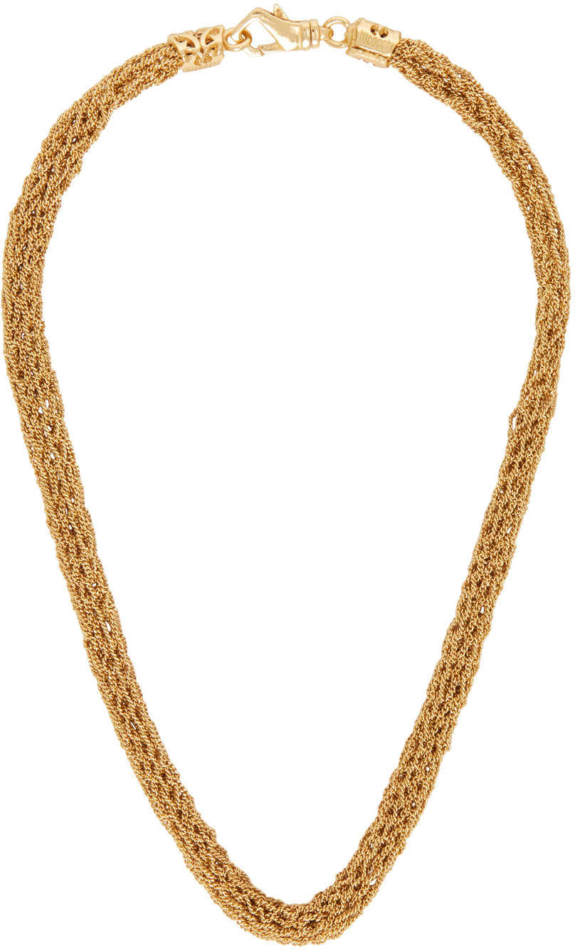 Emanuele Bicocchi Gold Crocheted Short Necklace
