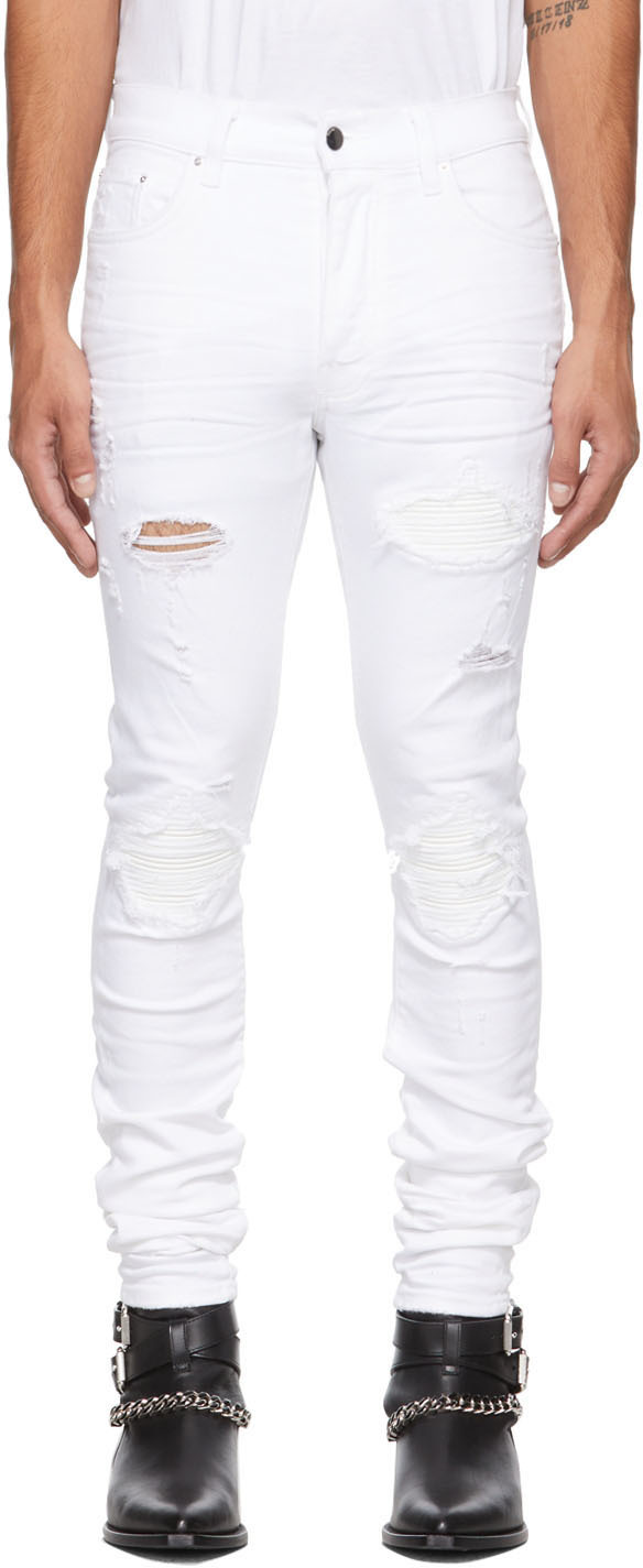 White MX1 Jeans by AMIRI on Sale