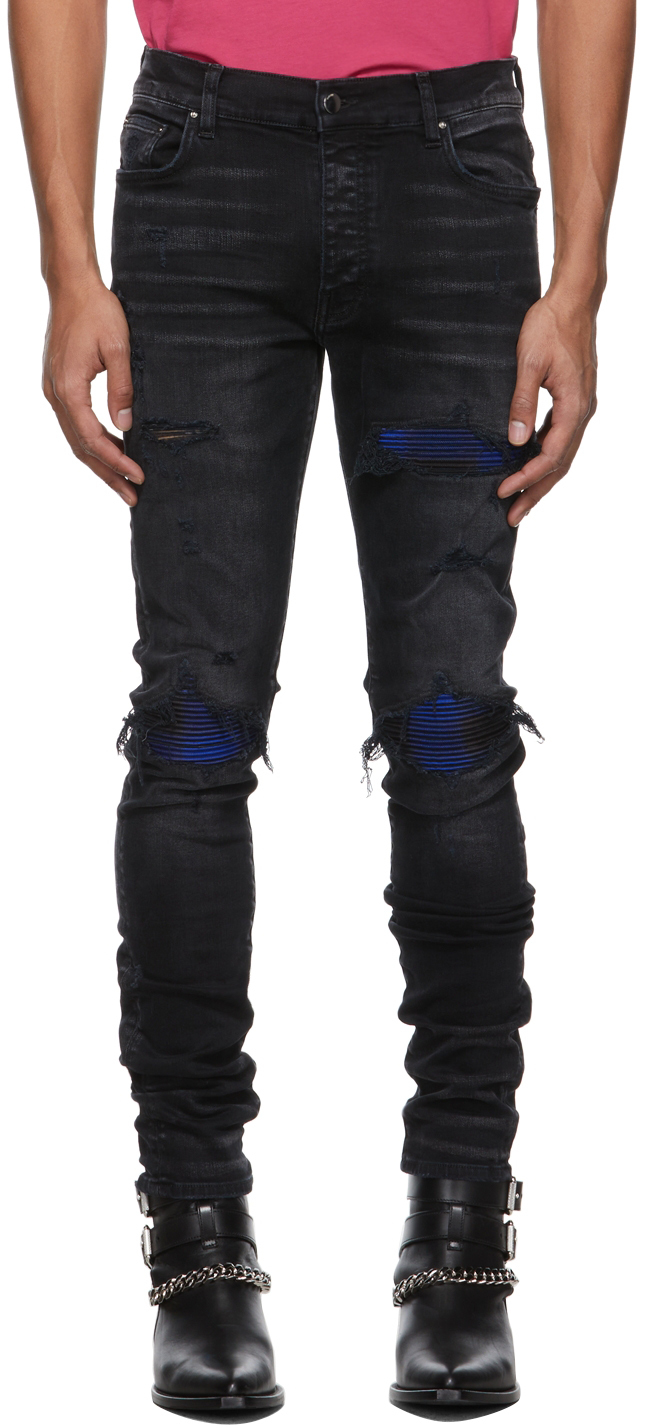 Plaid Carpenter Jeans in Blue - Amiri