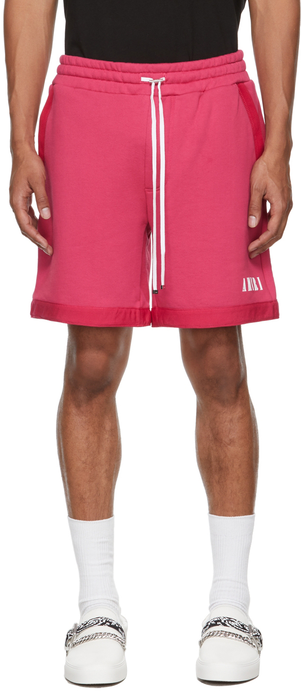 AMIRI Pink Core Logo Sweat Shorts