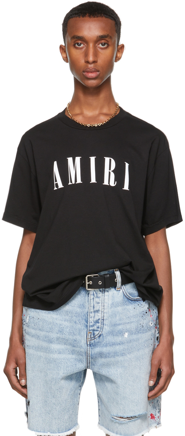 Click to view more detailed imagery on our partner's website Amiri Bandana Logo-print Cotton T-shirt In Black