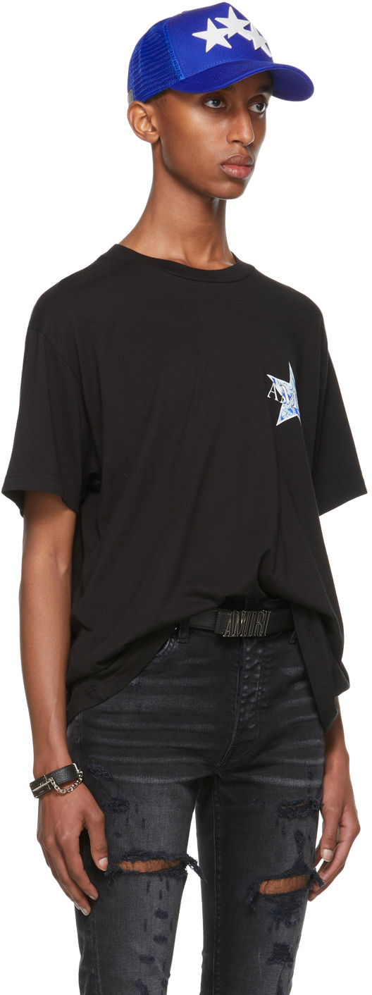AMIRI Black Paisley Star T-Shirt | Smart Closet