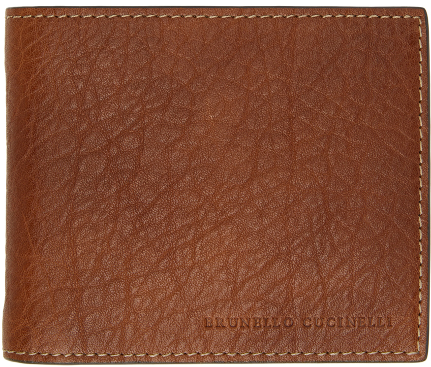 Brunello Cucinelli Brown Grained Calfskin Wallet Ssense Brunello Cucinelli Brown Grained Calfskin Wallet Ssense