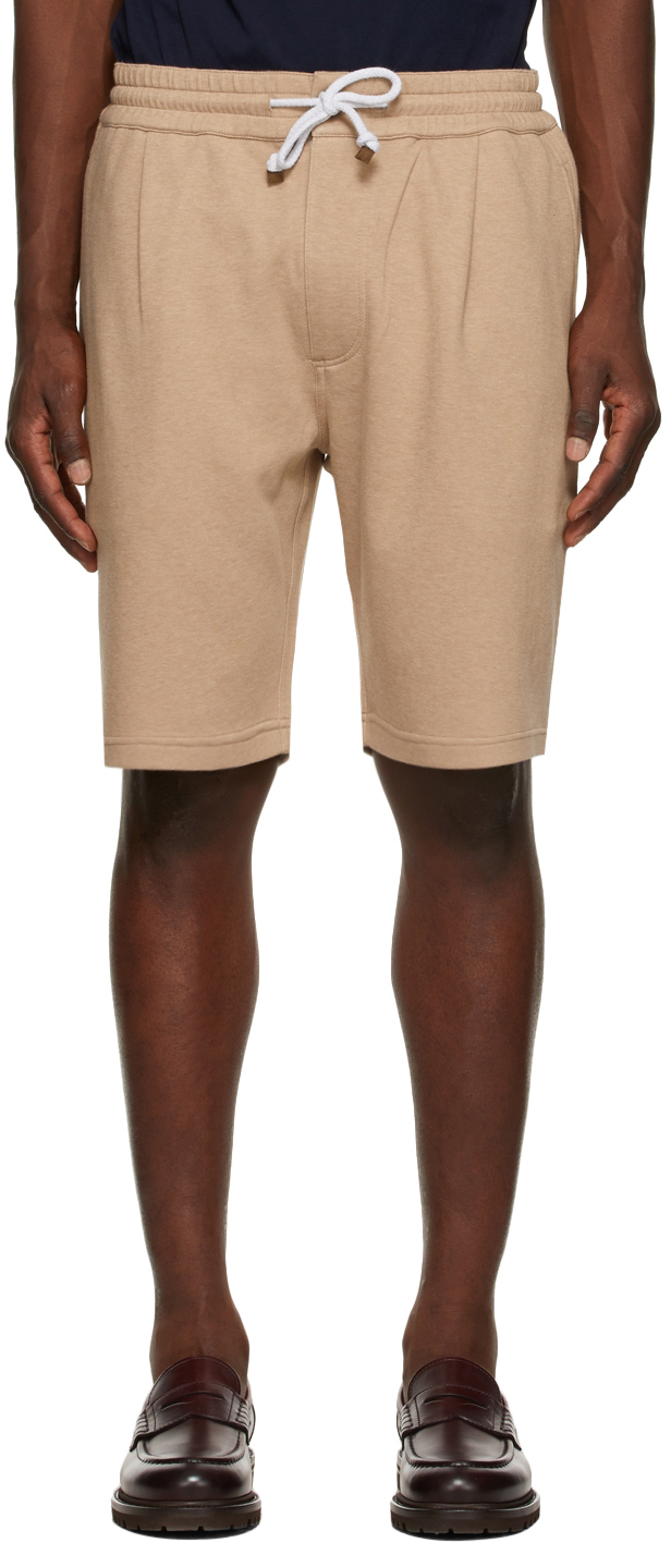 tan jogger shorts