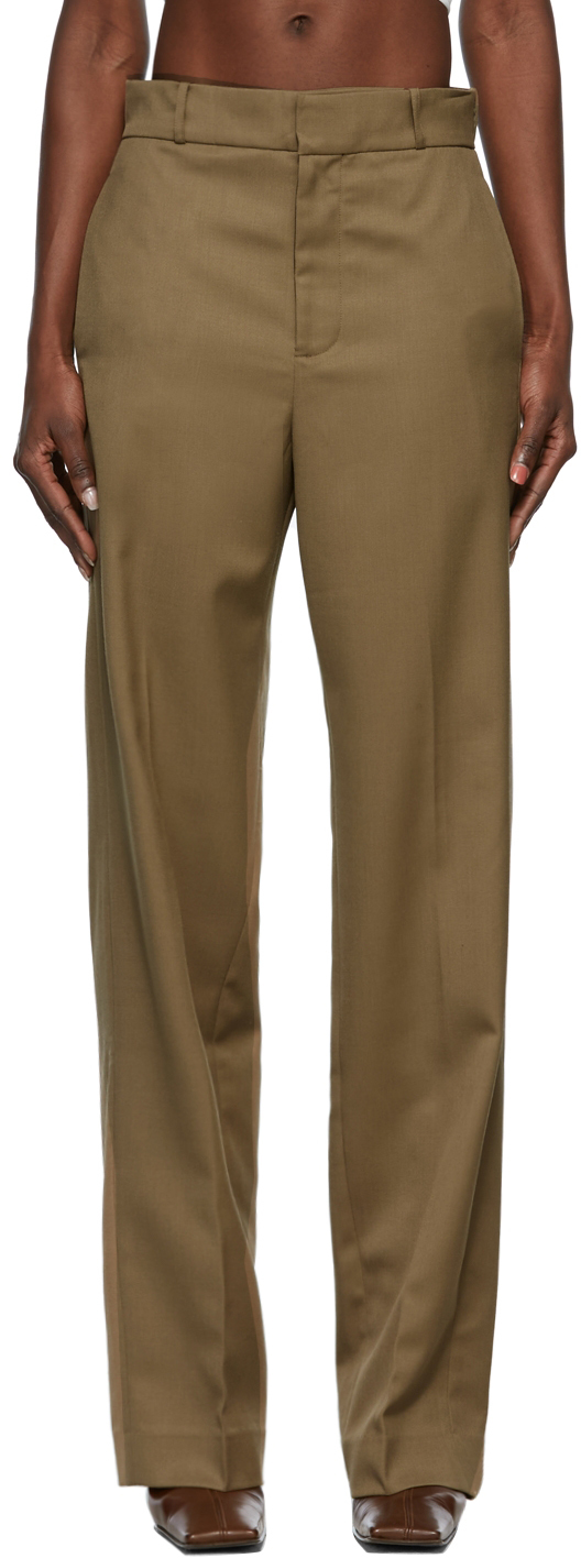 Yuzefi Khaki Twill Classic Trousers
