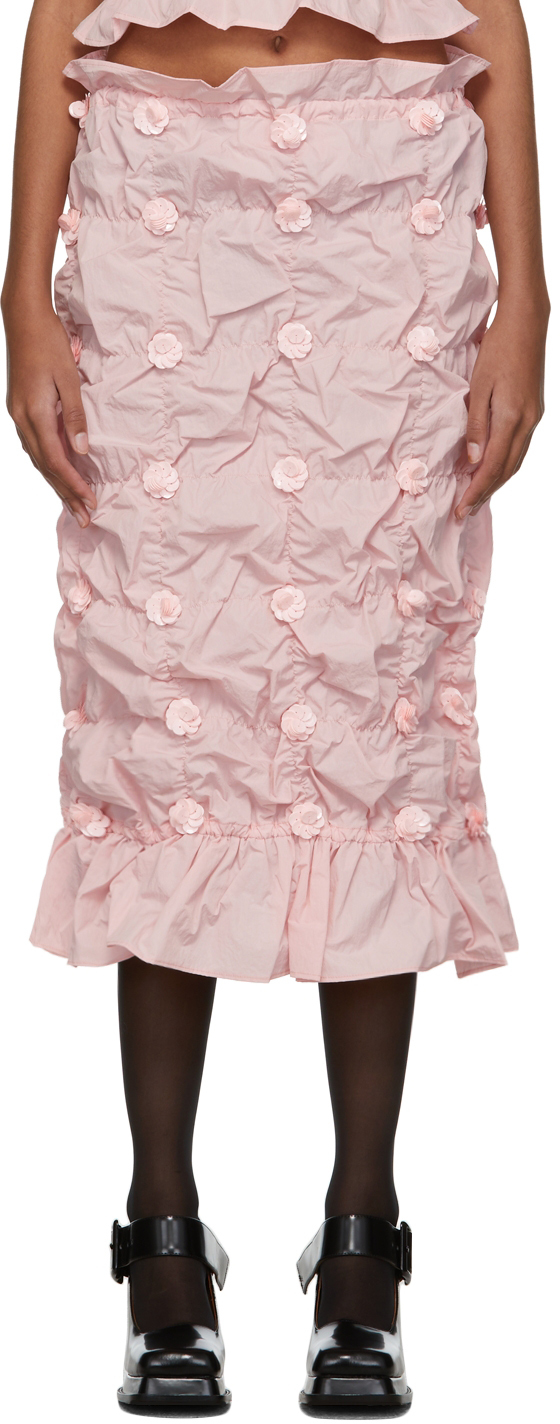 Shushu/Tong SSENSE Exclusive Pink Folding Skirt