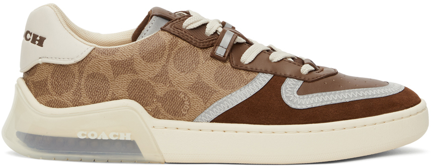 Coach 1941 Brown & Tan Citysole Signature Court Sneakers | Smart Closet