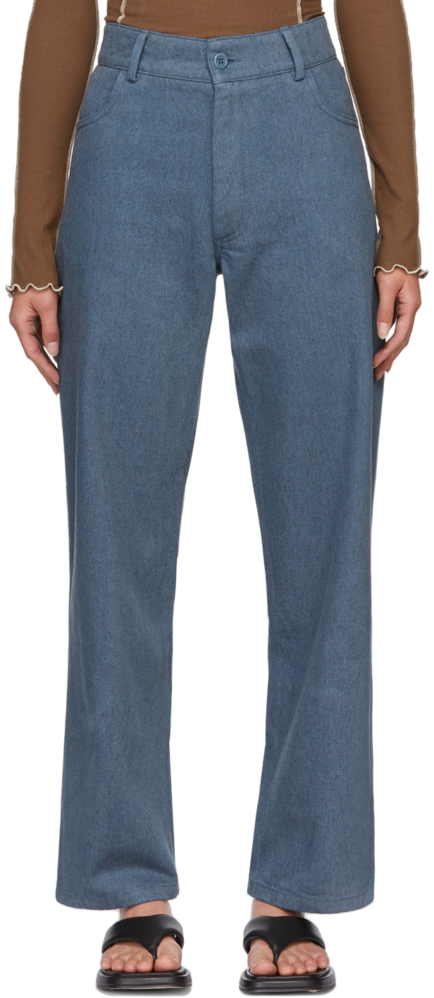 Baserange: Grey Indres Jeans | SSENSE Canada