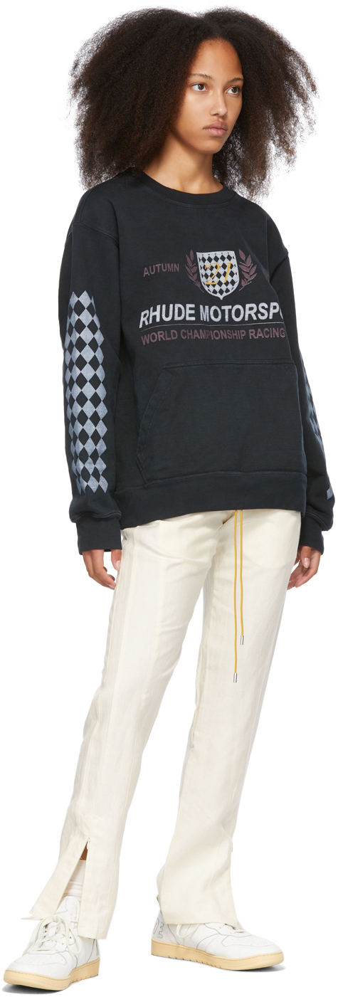 Rhude Black Motor Crest Sweatshirt | Smart Closet