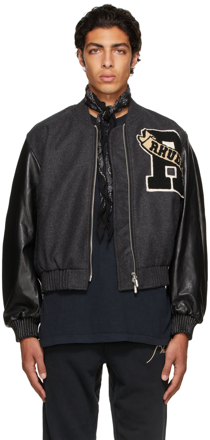 rhude varsity jacket
