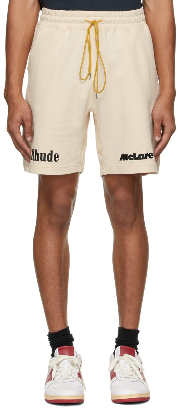 Rhude Beige McLaren Edition Piqué Rhacer Shorts