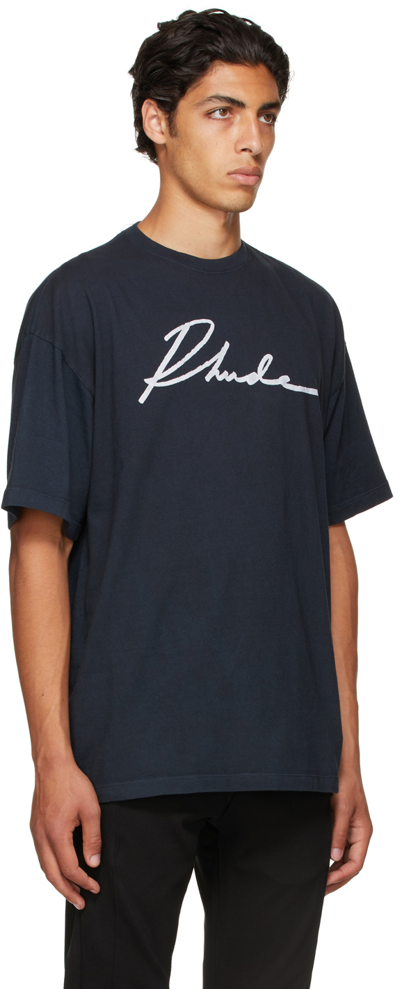 Rhude Logo Script Tee – HotelomegaShops