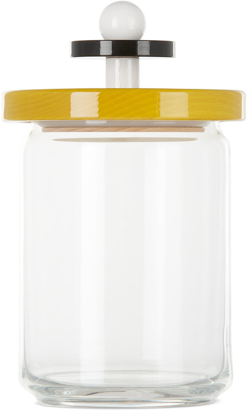 Alessi Yellow 100 Jar In Yellow/white/black