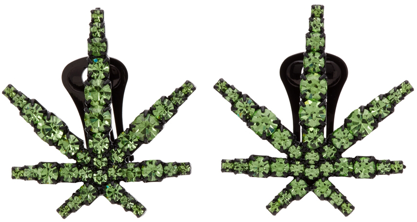 Ashley Williams Green Leaf Clip-On Earrings