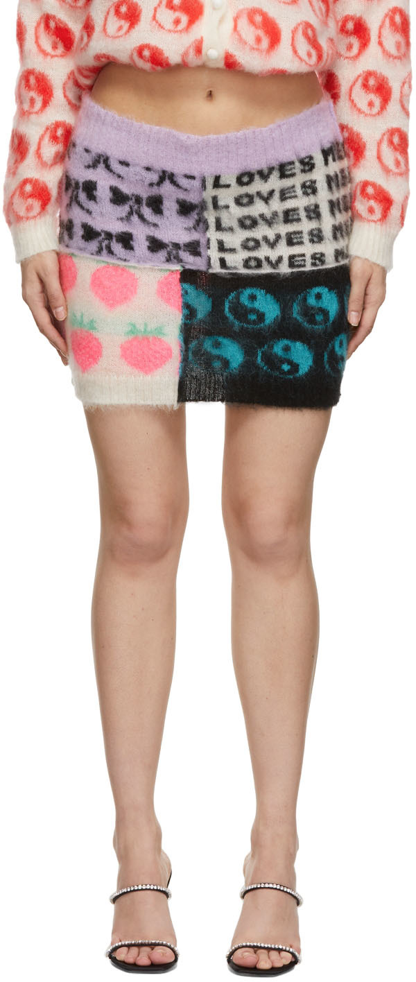 Ashley Williams Multicolor Cutie Knit Mini Skirt
