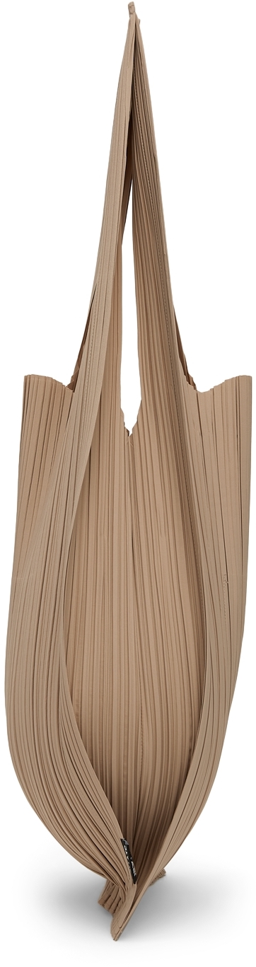 Beige Pleats large technical-pleated tote bag, Pleats Please Issey Miyake
